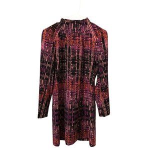 Nanette Lepore Purple, Orange, Black Shift Dress